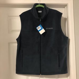 NWT Columbia Blue Fleece Vest - Size XL